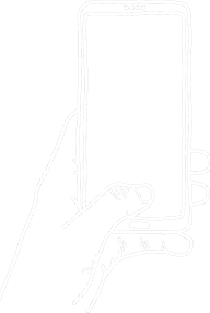 hand with mobile in circle